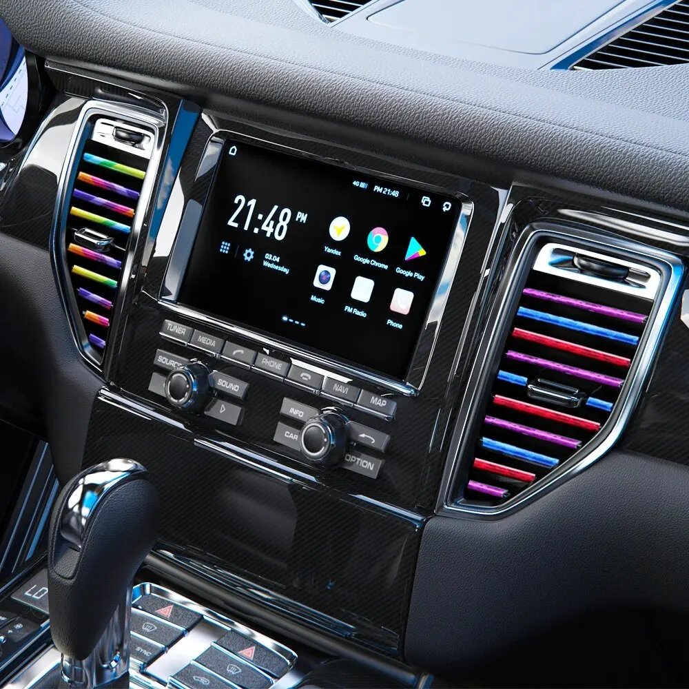 10Pcs U-Shaped Car Air Conditioner Trim Strips - 20cm Decor