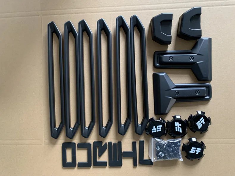 16Pcs ABS Matte black Accessories Trailer Hook Cover Luggage Rack Patch Wheel Hub Screw Cap For Chery Jetour T2 2023 2024 2025