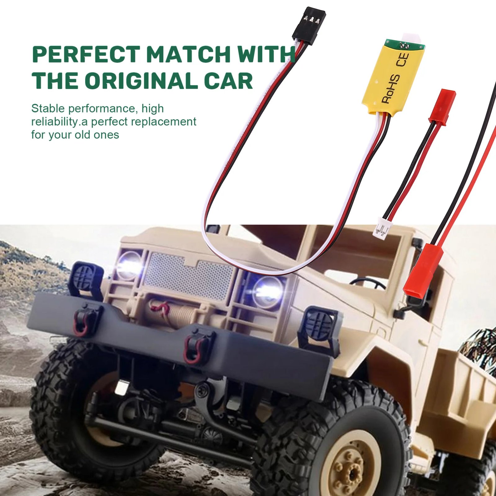 3-Channel Winch Control Cable for WPL & MN RC Cars