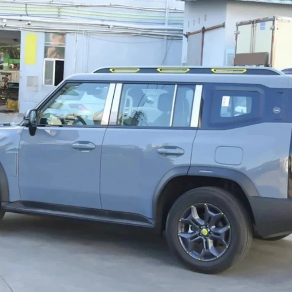 ABAIWAI Car Window Center Pillar 3D Sticker Bright Strip for Jetour Traveller T2 2023 2024 2025 Protective Parts 3D Accessories