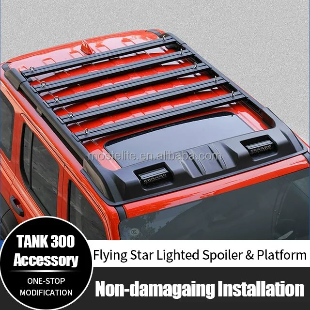 Aluminum LED Spoiler Roof Rack for GWM Tank 300 - Hot Sale