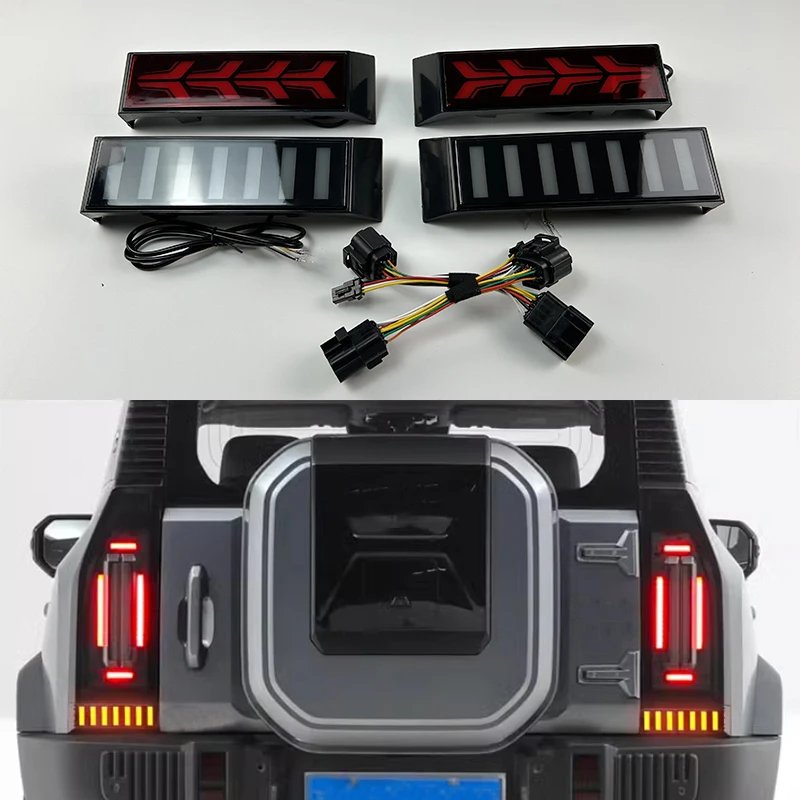 Auto Rear Bumper Lamp Fit for Chery JETOUR Traveler T2 2023-2025 Modified Car LED Turn Streamer Daytime Running Light Light