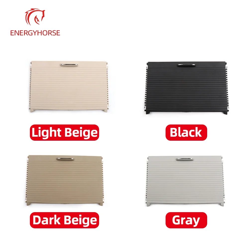 Black Beige Gray Rear Seat Drink Cup Holder Cover Trim Blind Shutter For Mercedes Benz C E Class W204 W207 Coupe C180 E350 E500