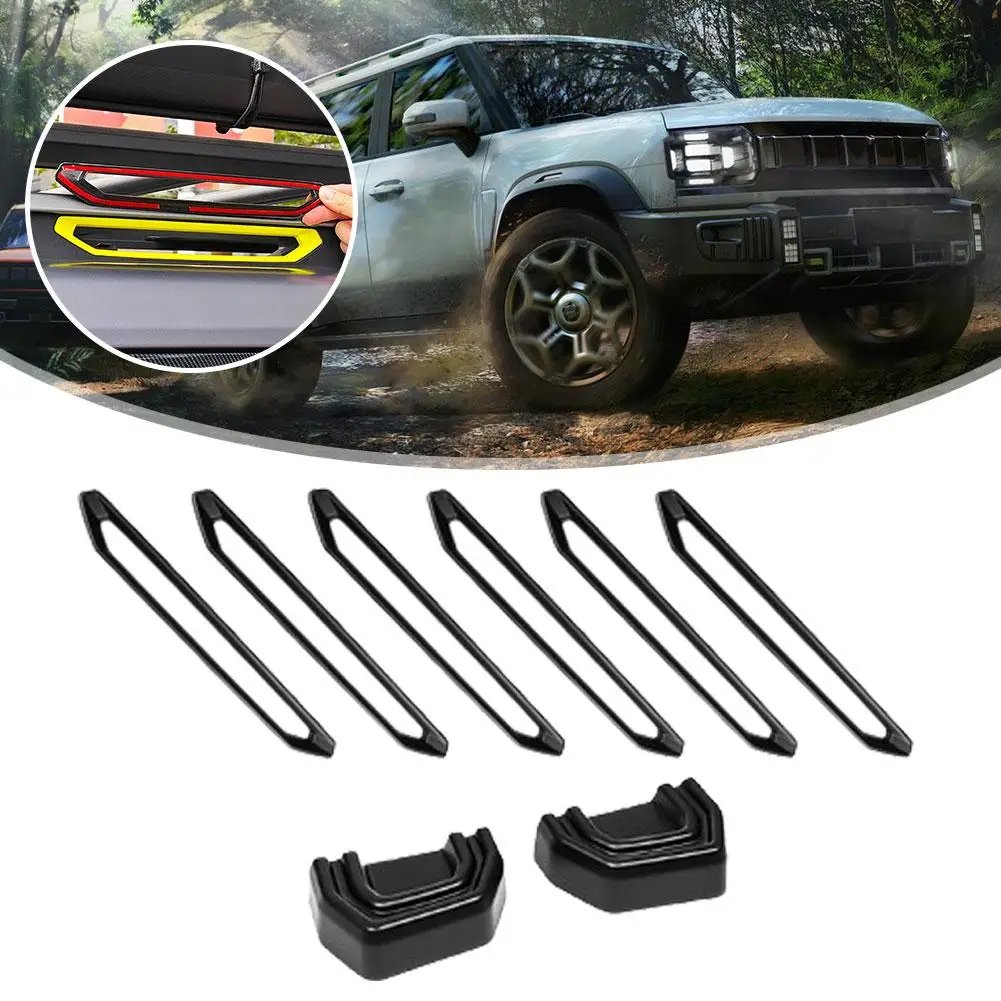 Body Kits For Jetour 2023 2024 Jetour T2 Carbon Fiber Style Roof Cover Rack Decorative Plate Strip Iuggage