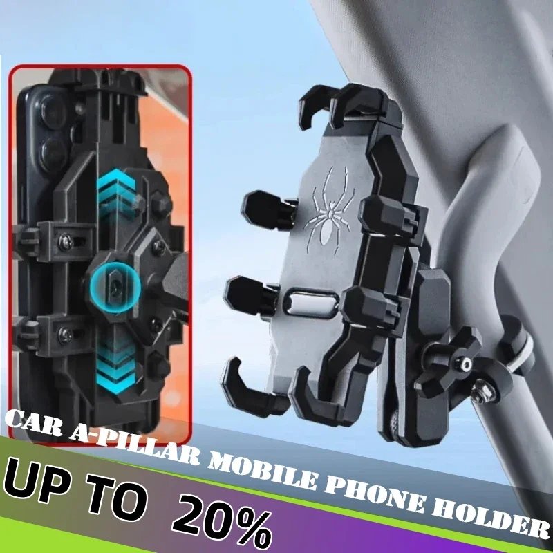 Car A-pillar Mobile Phone Holder Fit for Jetour Traveller T2 2023 2024 2025 Anti-shock and Anti-shake Mobile Phone Holder Parts