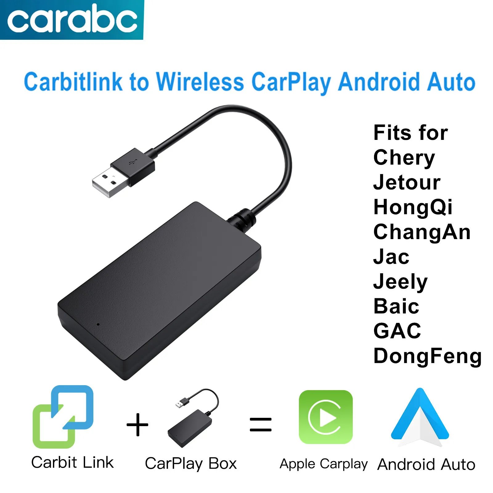 Carbitlink Smartlink Easy Connection to Wireless CarPlay Android Auto For Chery Jetour X70 X70S X90 X95 CX62B T1K Carbit Link