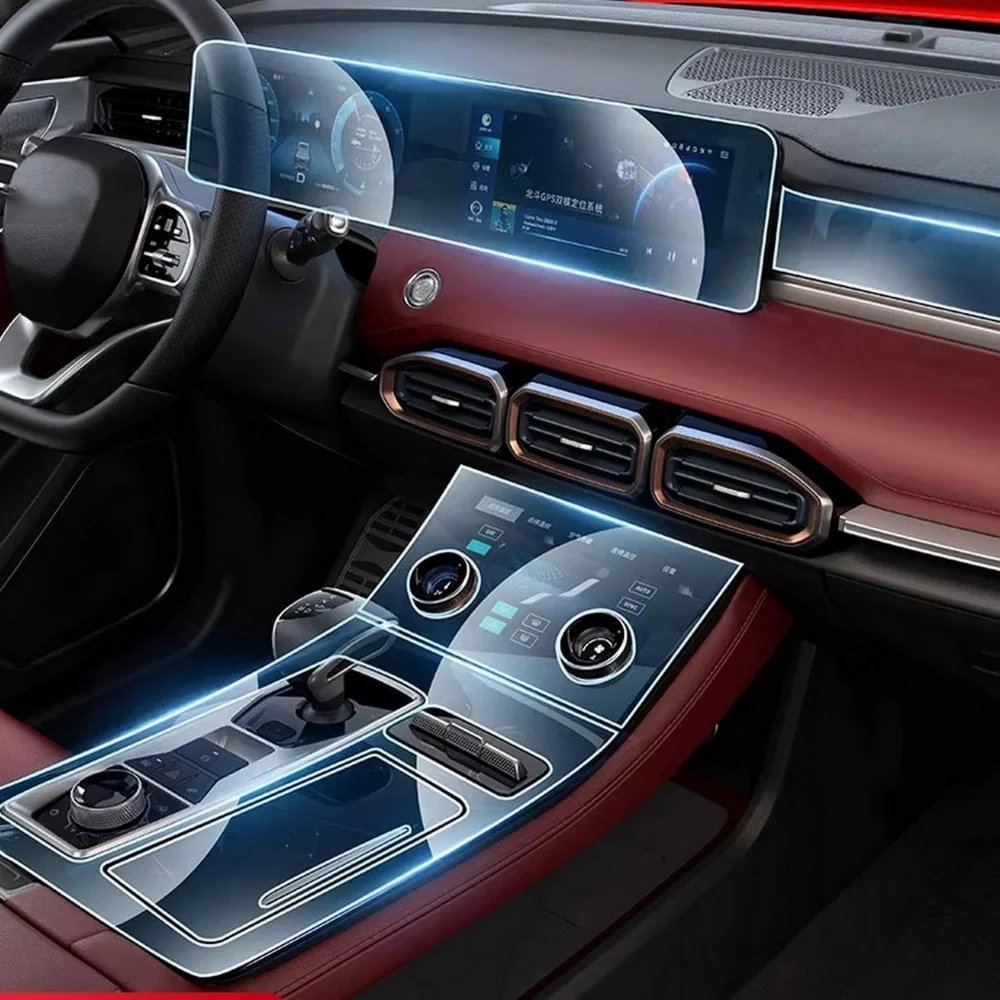 Car Central Control TPU Navigation Anti Scratch Interior Protection Film Navigation For JETOUR X70 PLUS 2023 2024 Accessories