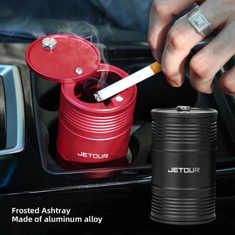 Car Interior Aluminum Alloy Ashtray Cigarette Ash Holder Cup Accessories For Jetour X70 X90 X70S PLUS Dashing X-1 X95 L6 i-DM