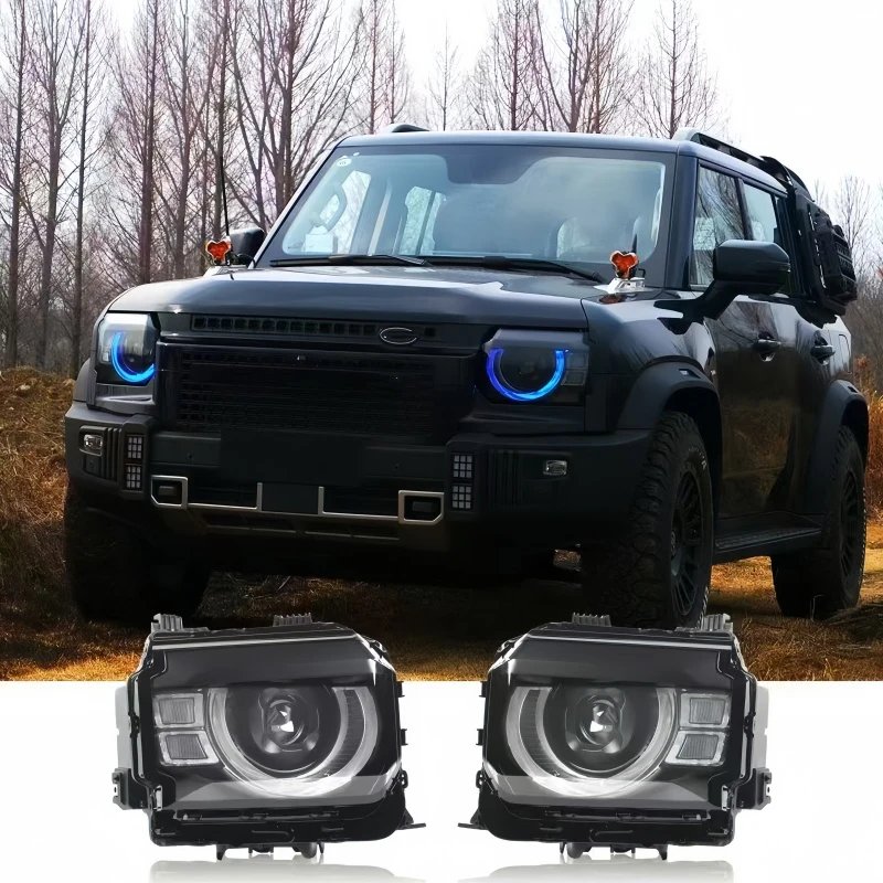 Car LED Headlight Assembly Fit for JETOUR Traveler T2 23-25 Upgraded with A Touch of Blue Welcome Lighting Headlight Accessories