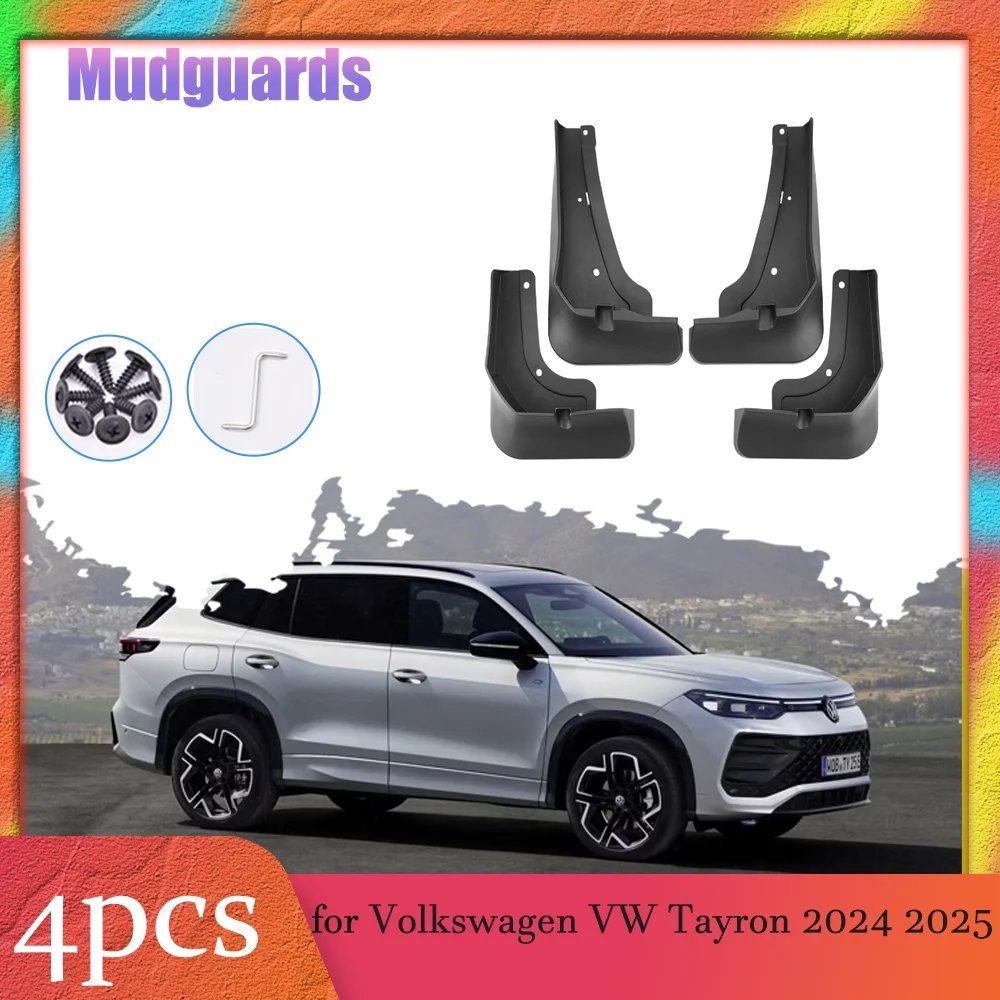 Car Mudflaps for Volkswagen VW Tayron Tiguan 2024 2025 Mud Flaps Splash Guards Cover Mudguards Front Rear Fender Accessories