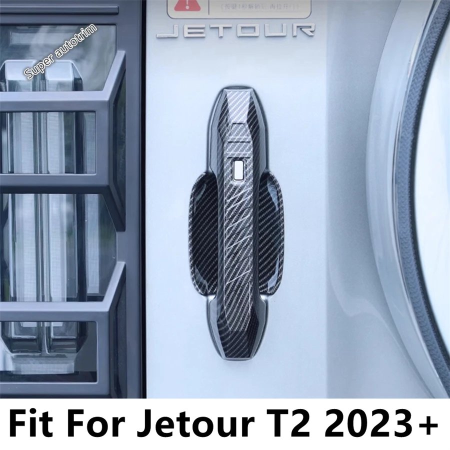 Car Rear Trunk Tailgate Door Handle Protection Decoration Cover Trim For Jetour T2 2023 2024 2025 Accessories Exterior Refit Kit