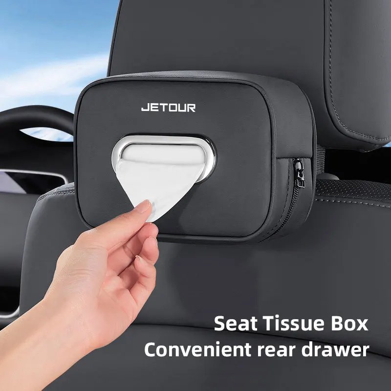 Car Tissue Storage Box Organizer Auto Interior Accesories For Jetour X70 X90 X70S PLUS Dashing X-1 X95 L6 i-DM