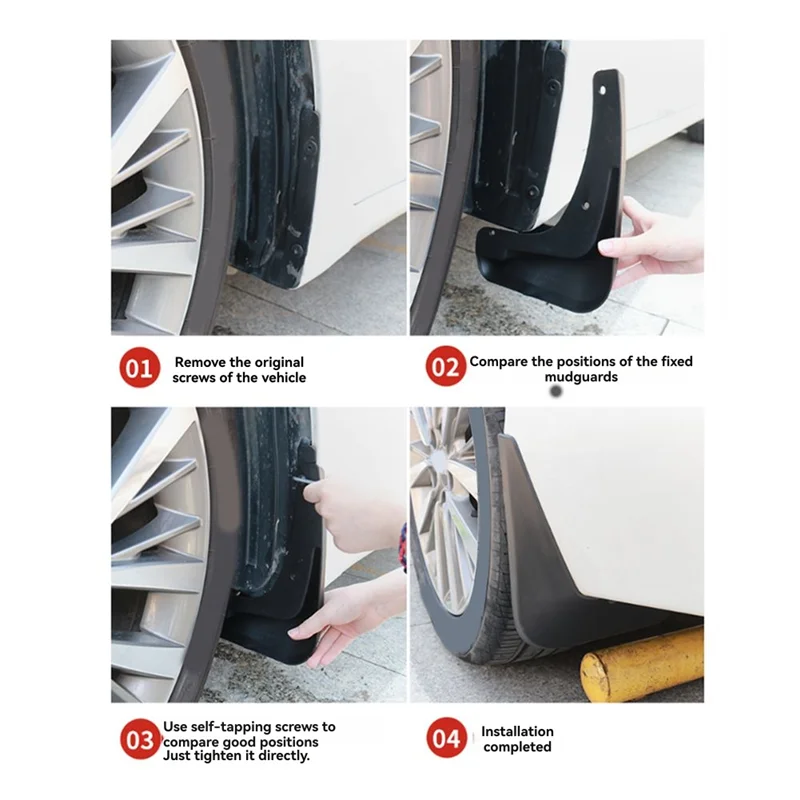 Chery Jetour Dashing 2023-2024 Molded Mud Flaps - 4-Pack