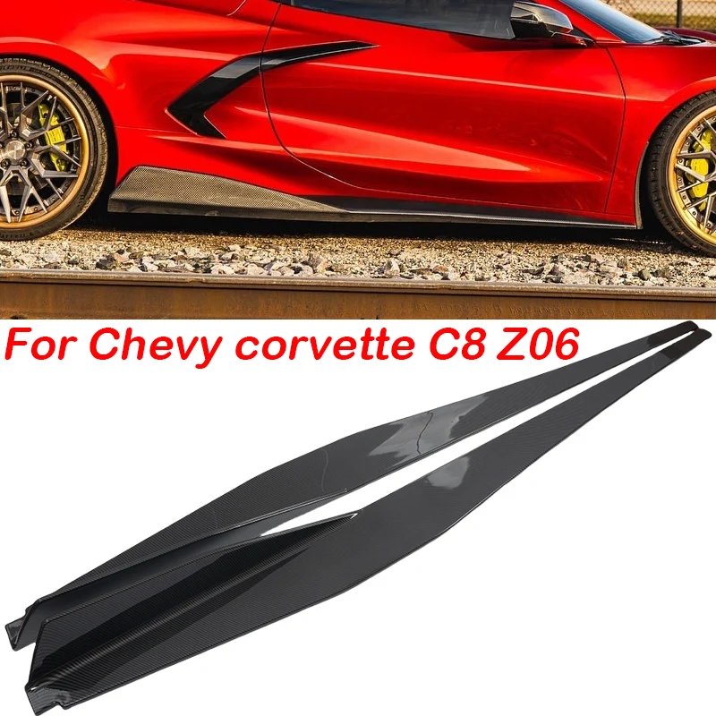 Chevy Corvette C8 Z06 2021-2023 Carbon Fiber Side Skirts Upgrade