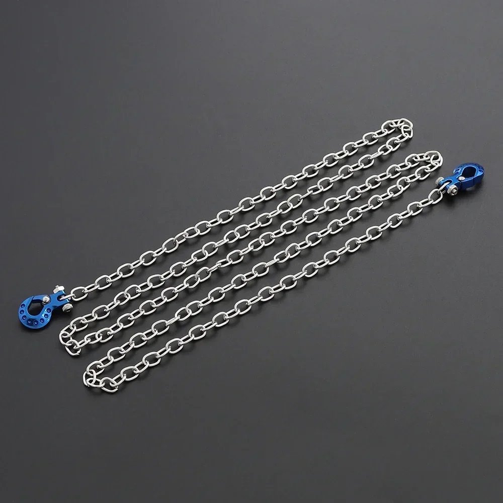 CNC Metal RC Car Trailer Hook & Chain for 1/10 Models
