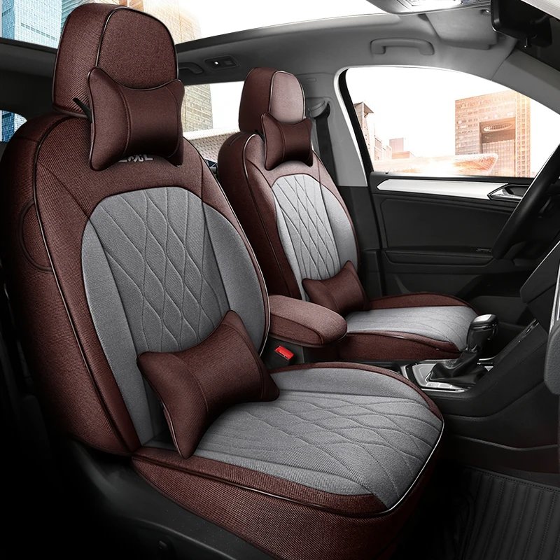Custom 1:1 Flax Car Seat Covers For Subaru Impreza 2005~2009 Jetour X70 Plus 2023~2024 Byd Seal u 2024 Auto Interior Accessories