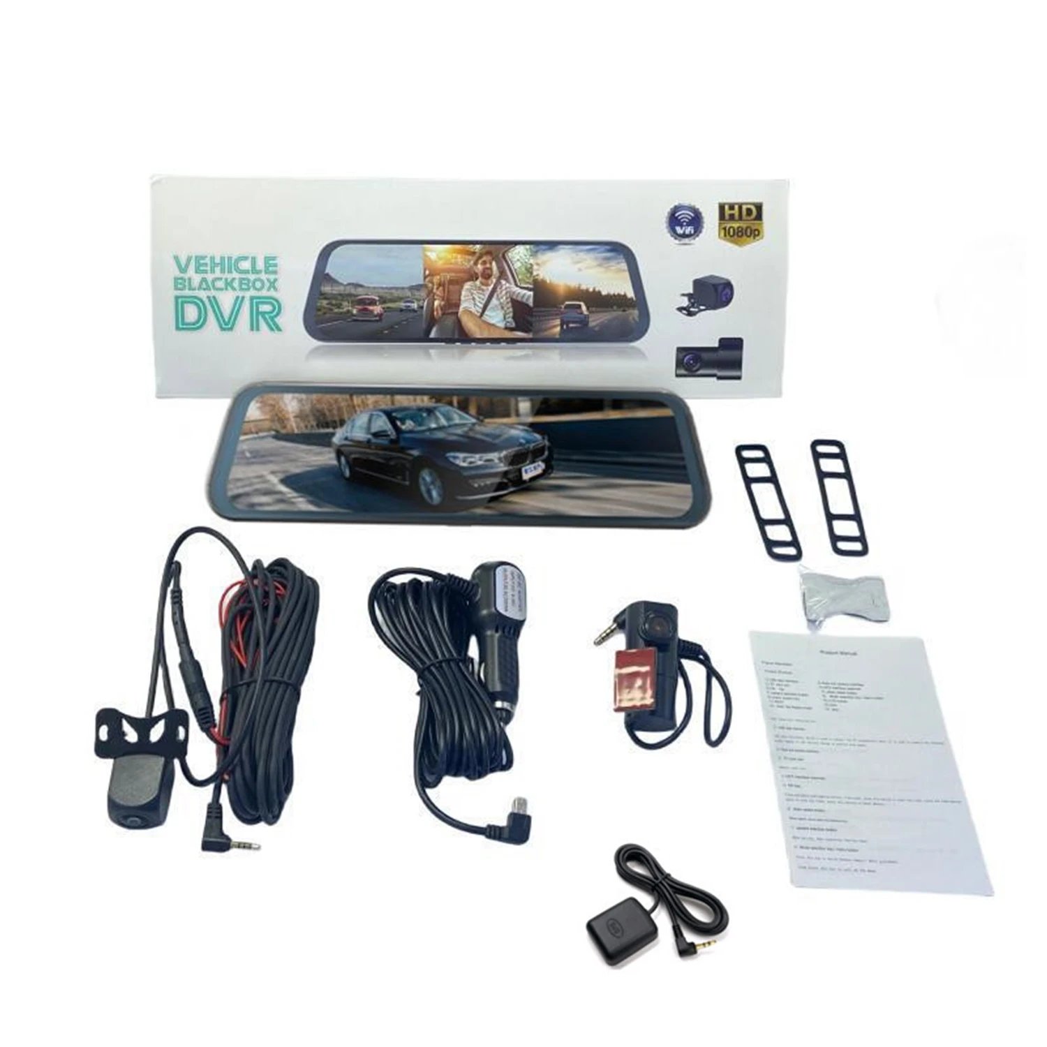 Dual Lens HD 1080P Car DVR Dash Cam with Night Vision 10" Screen