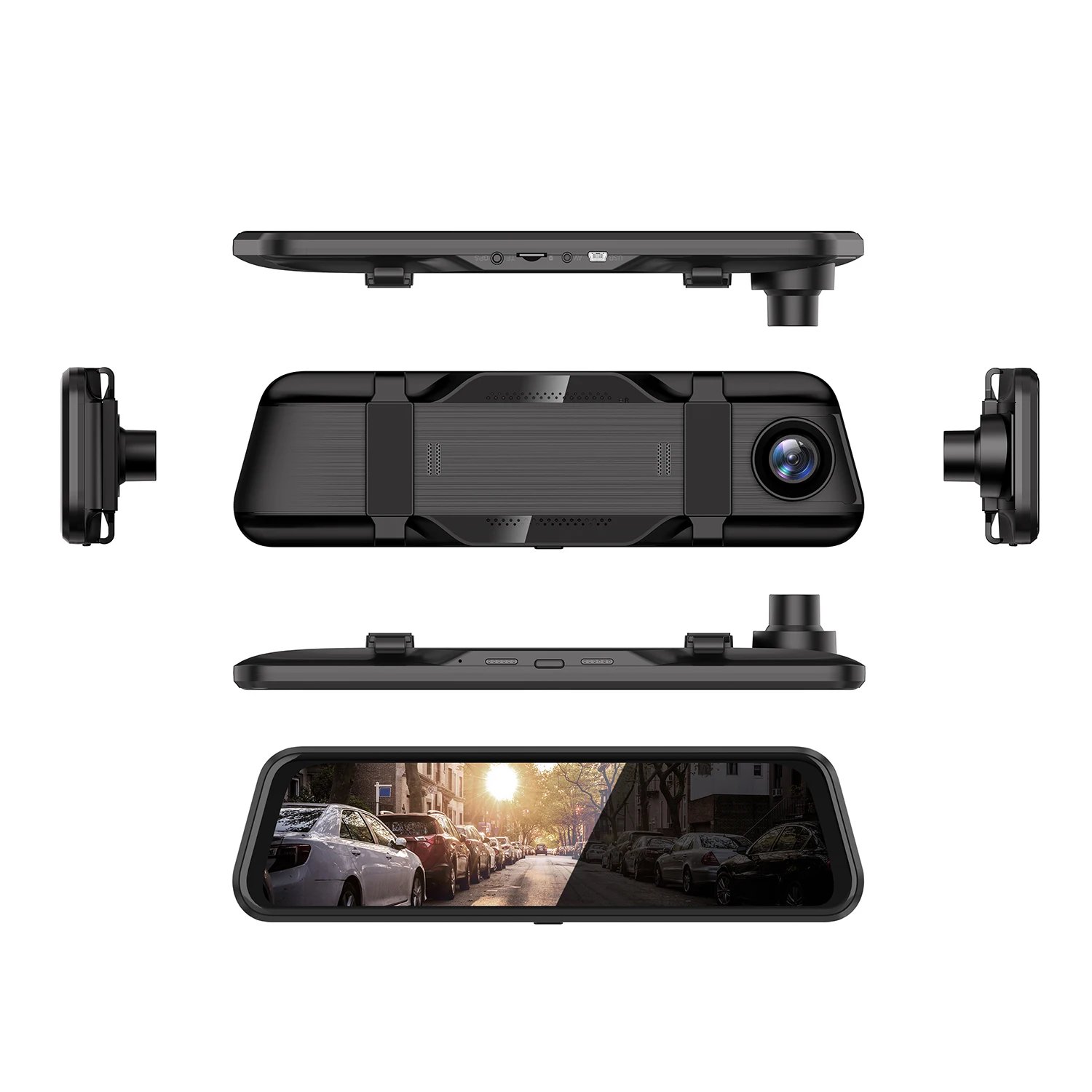 Dual Lens HD 1080P Car DVR Dash Cam with Night Vision 10" Screen