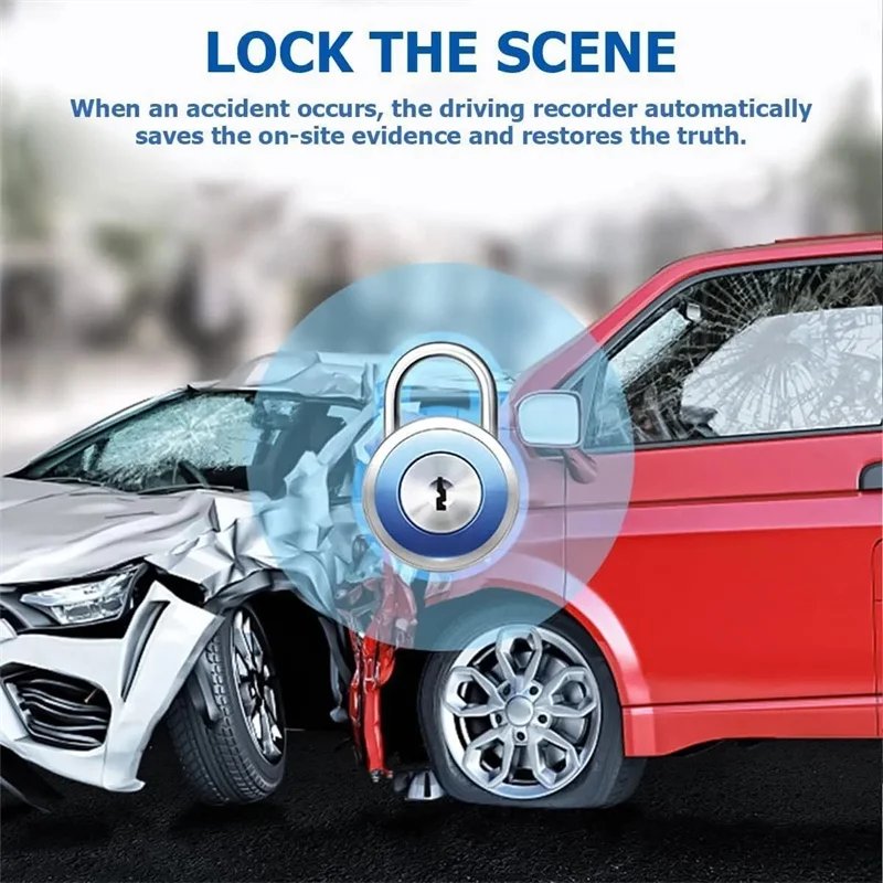 FHD Dual Lens Mirror Dash Cam with Night Vision & Parking Mode