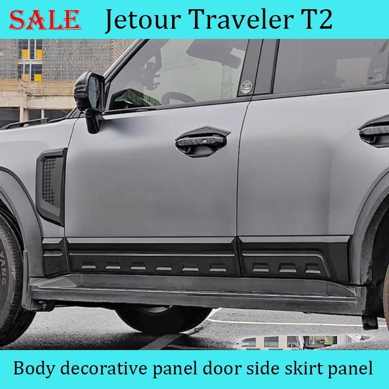 Fit for Chery JETOUR Traveler T2 2023-2025 Car Body Trim Panel Door Side Skirt Modified Matt Black Car Body Kit Exterior Parts