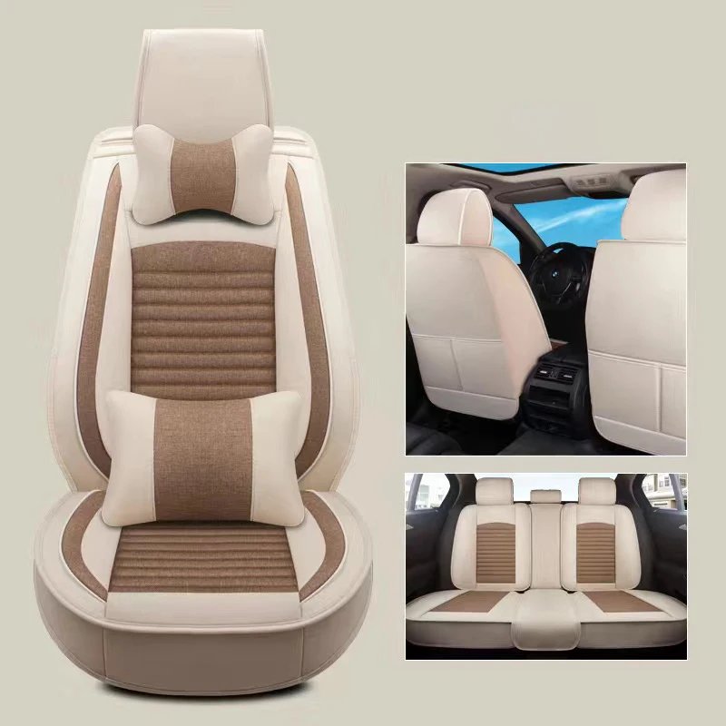 FLAX Universal Luxury Car Seat Covers For Jetour X70 X90 Plus Chery Tiggo 7 8 Plus 5X 3X Arrizo Man Auto Interior Accessories