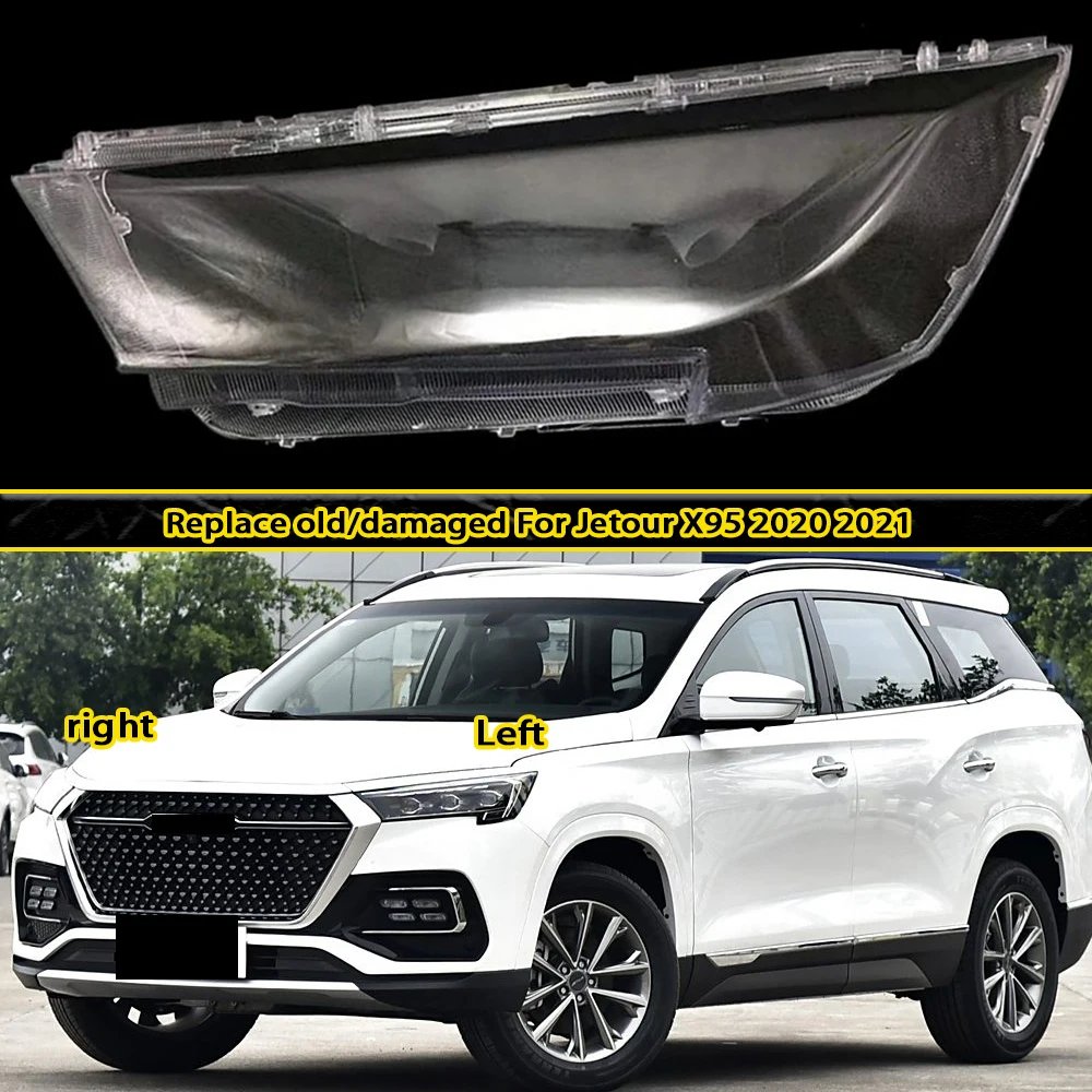 For Jetour X95 2020 2021 Headlamp Cover with Lampshade Lamp Shade Headlight Shell Lens Plexiglass Auto Replacement Parts
