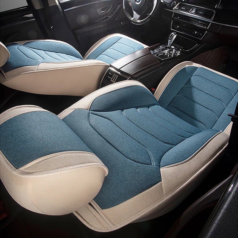 Full Set Flax Car Seat Cover For Geely Gx3 Pro Geometry C E G M6 G6 Jetour X70 X90 Plus Auto Accessories Breathable Cushion