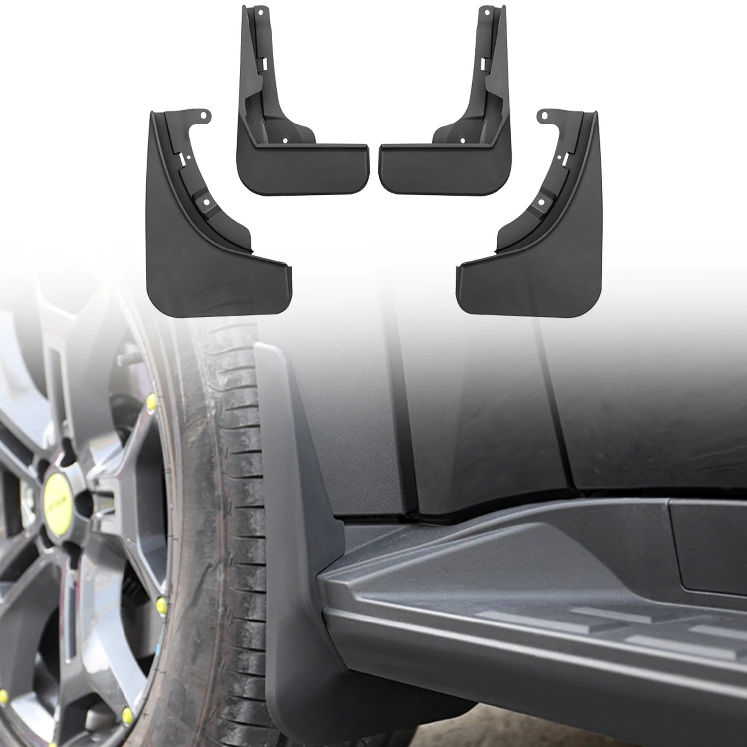 Jetour T2 2023-2025 Mud Flaps - Black 4-Piece Set