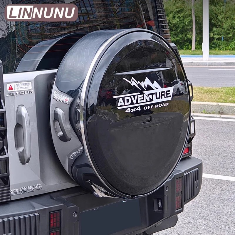 JETOUR T2 Spare Tire Cover - Stainless Steel with Lock - Off-road