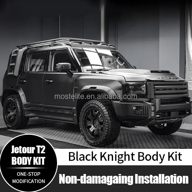 Jetour T2 Traveler Body Kit: Engine Hood, Side Skirts & Spoiler