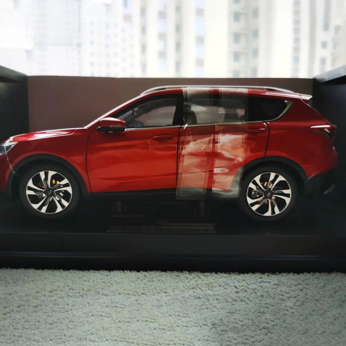 Jetour X70 Alloy Simulation Car Model,CHERY SUV Decoration,Die-Cast Metal Replica,Adult Collectible,Boy Gift,red,1: 18