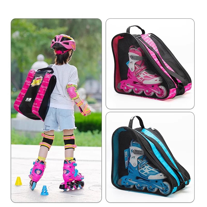 Kids Breathable Ice Skating Backpack for Inline Skates