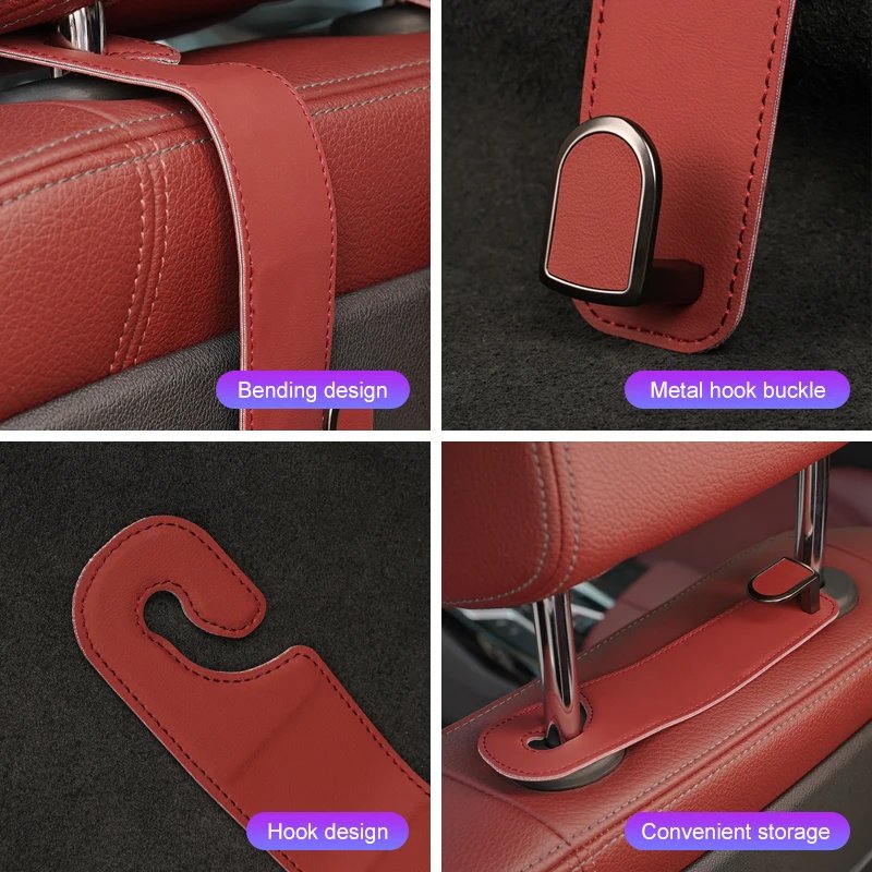 Leather Car Seat Headrest Hook for BAIC JISHI 2023-2025