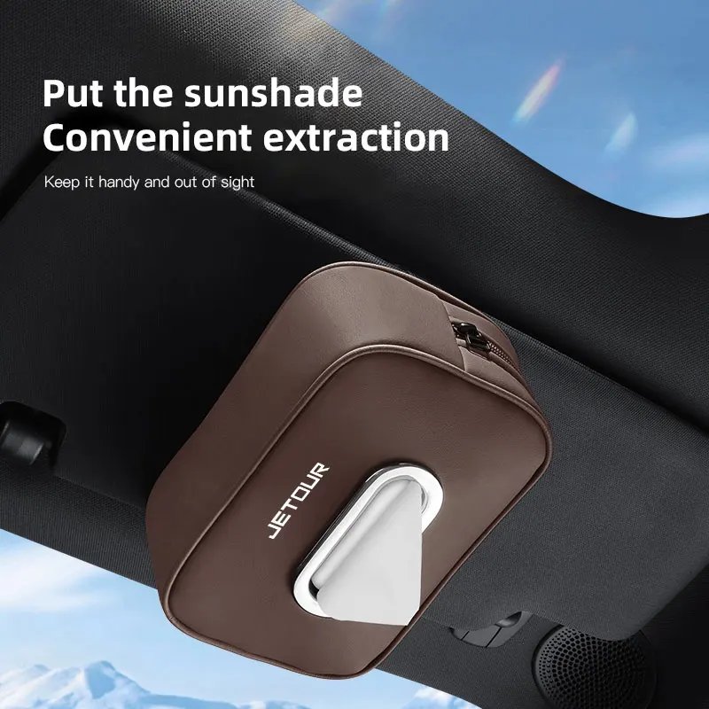 Leather Tissue Box for Chery Jetour X70 X90 - Car Interior Accessory