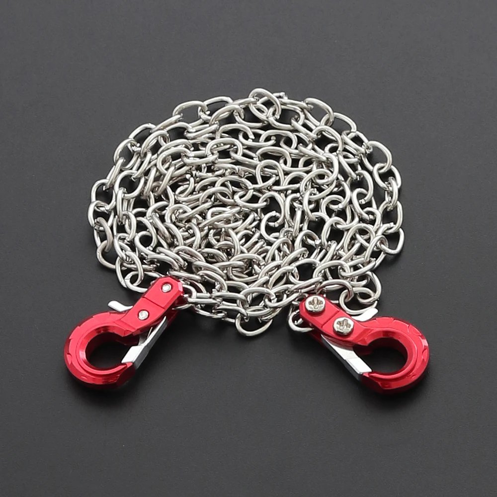 Metal CNC Winch Hook & Chain for 1/10 RC Car Trailers