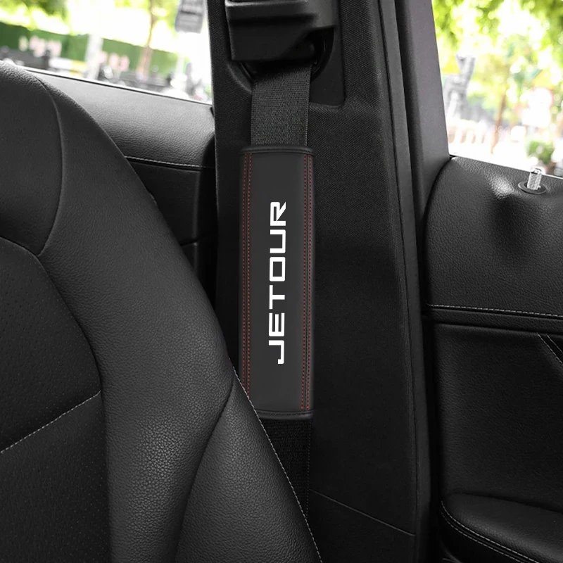 Nappa Leather Shoulder Belt Covers for Chery Jetour Cars - 2 Pack