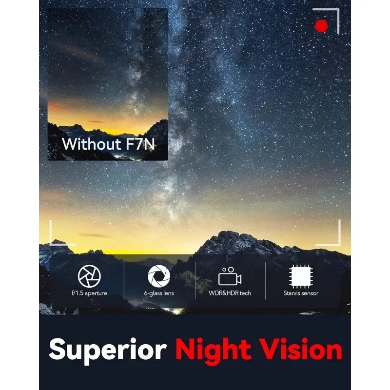 Premium Dual Dash Cam 4K/2.5K Front & 1080P Rear with 64GB Card