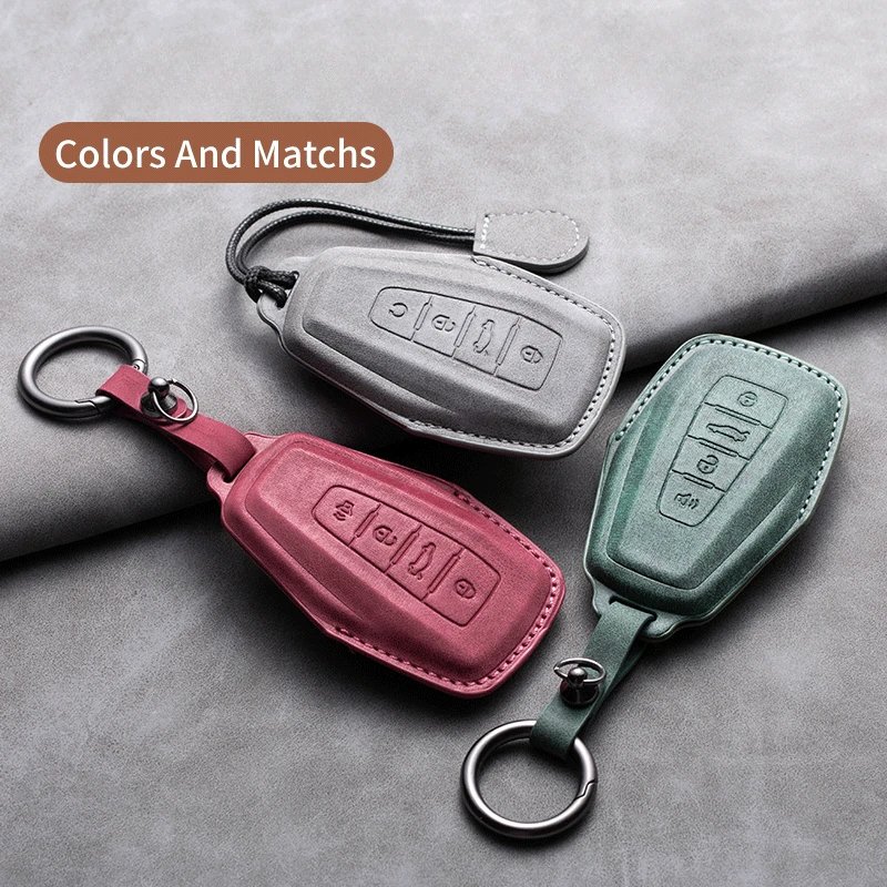 Premium Leather Key Case for Geely Coolray, X6, Atlas & More