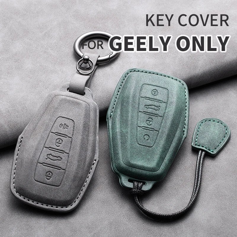 Premium Leather Key Fob Case for Geely SUVs and Models