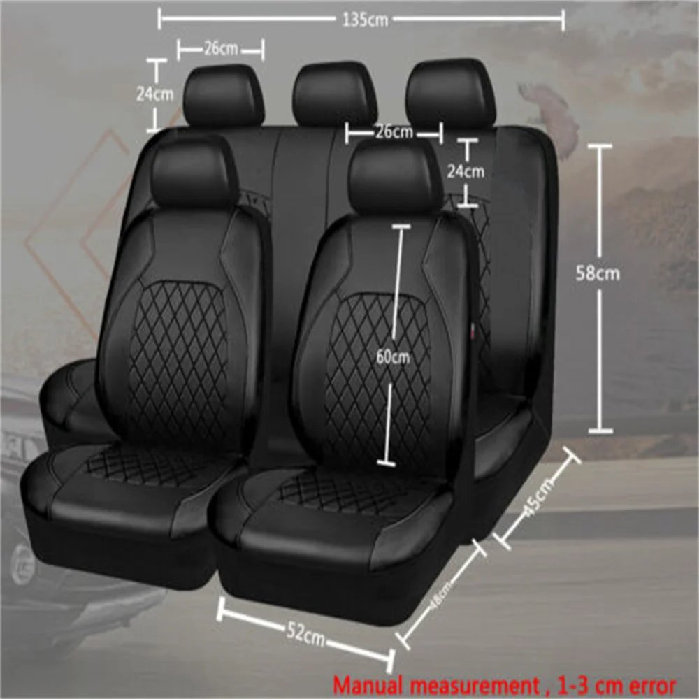 Premium PU Leather Universal Car Seat Cover for SUVs & Trucks