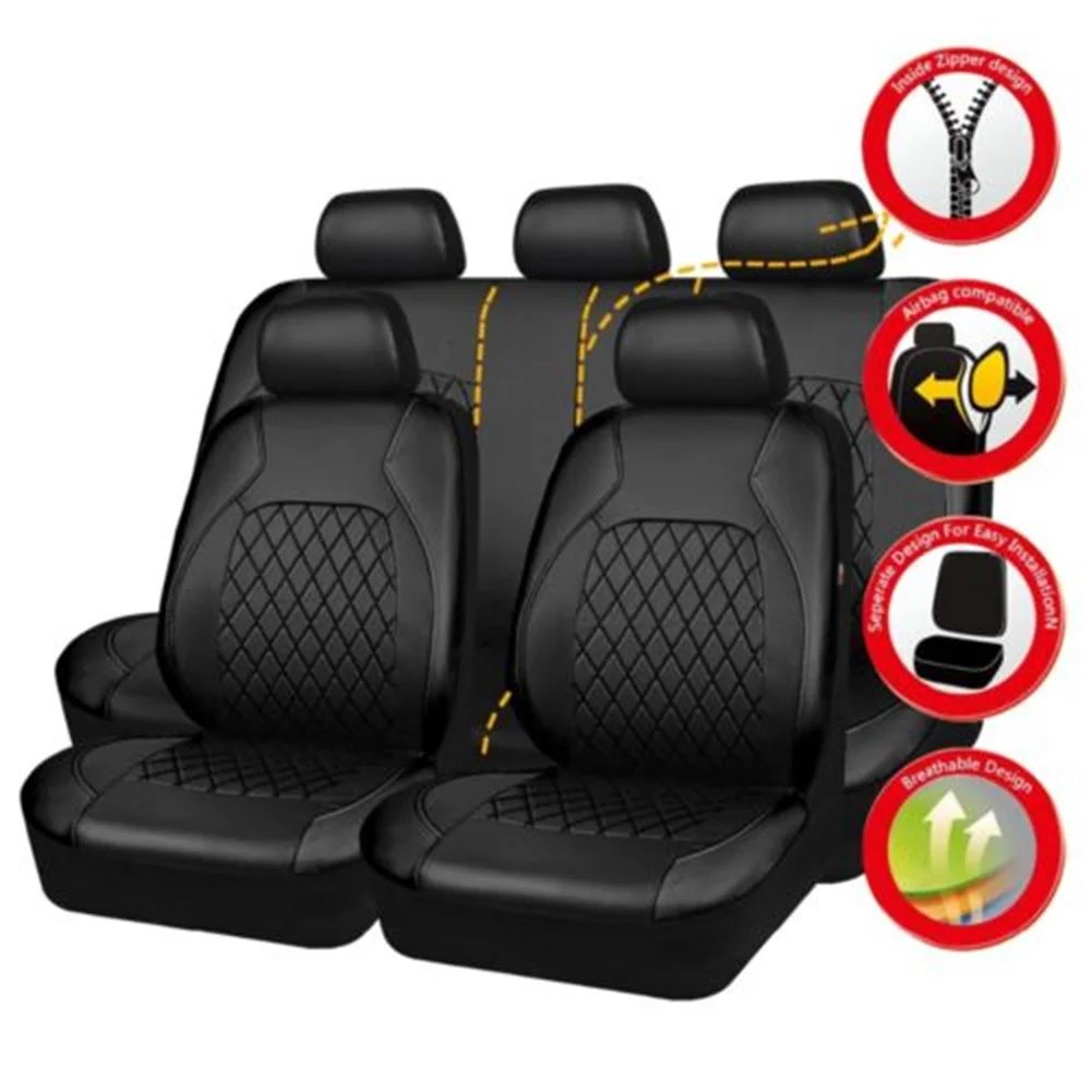 Premium PU Leather Universal Car Seat Cover for SUVs & Trucks