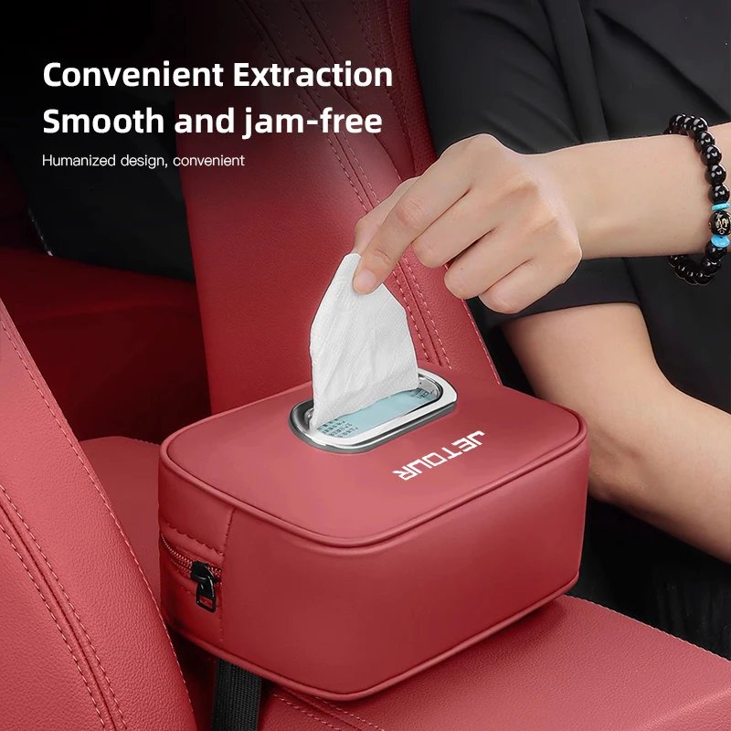 PU Leather Car Tissue Box for Jetour X70M X70S X90 Accessories