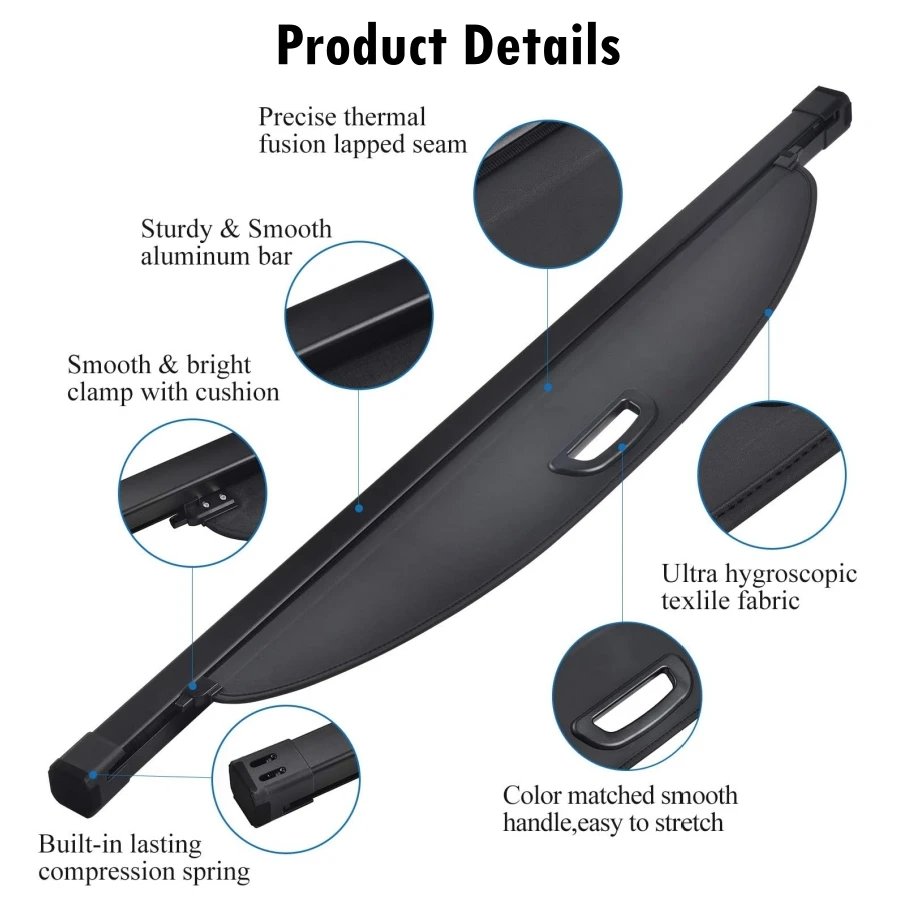 Retractable Cargo Cover for Hyundai & Kia Models - Security Shade