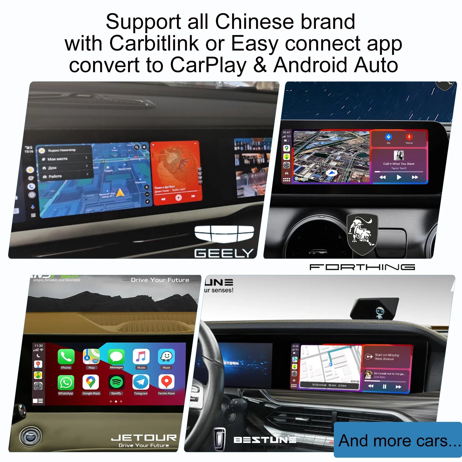 Smartlink Wireless CarPlay & Android Auto Adapter for Jetour, Geely, Chery