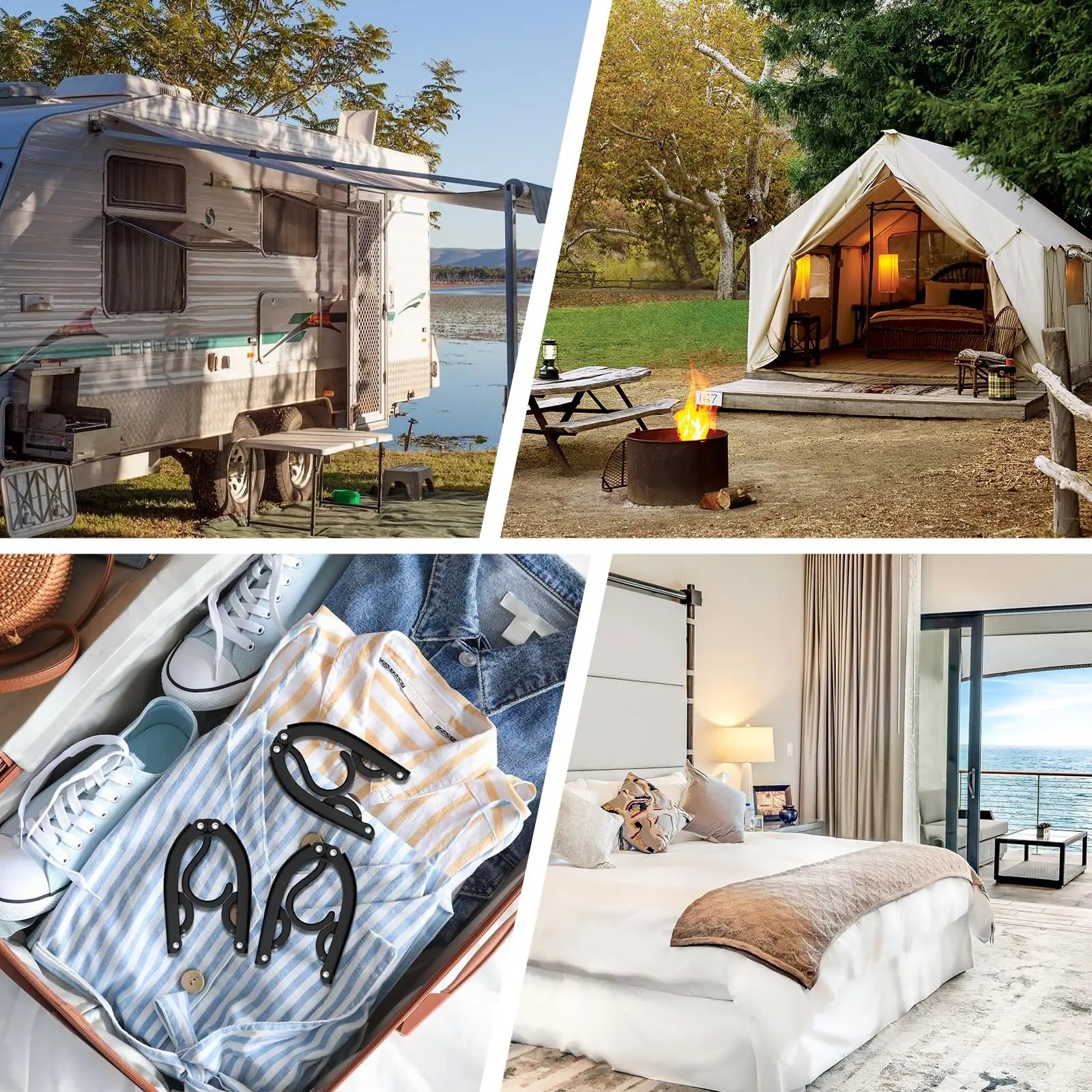 Space-Saving Portable Folding Travel Clothes Hangers