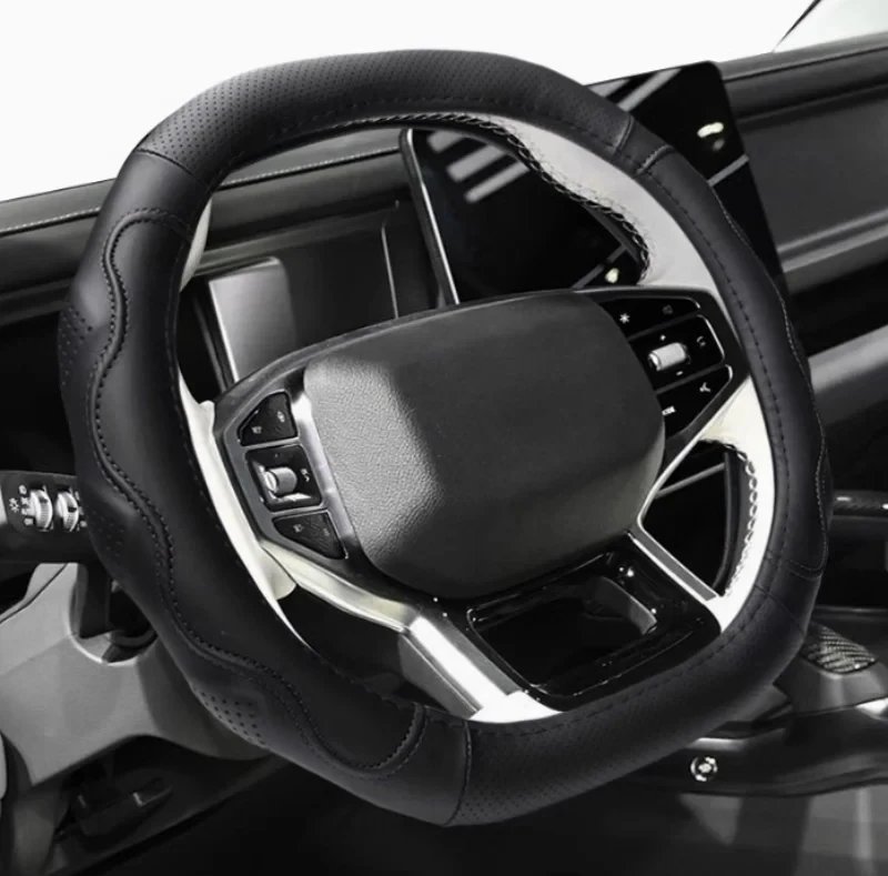 Universal Breathable Leather Steering Wheel Cover for JETOUR T2 2024