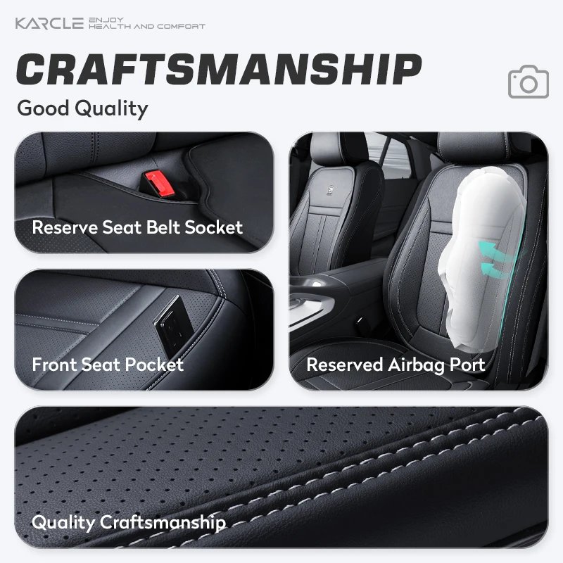 Universal Nappa Leather Car Seat Covers - Full 360 Protection Set