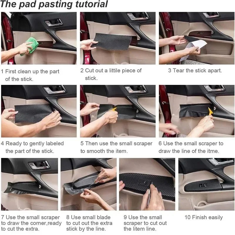 Universal PU Leather Car Interior Trim Strip - Self-Adhesive Gap Filler