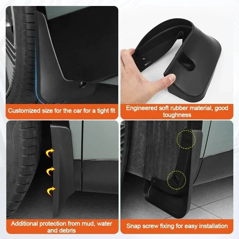 Volkswagen Amarok 2011-2022 Mud Flaps - 4PC Splash Guard Set