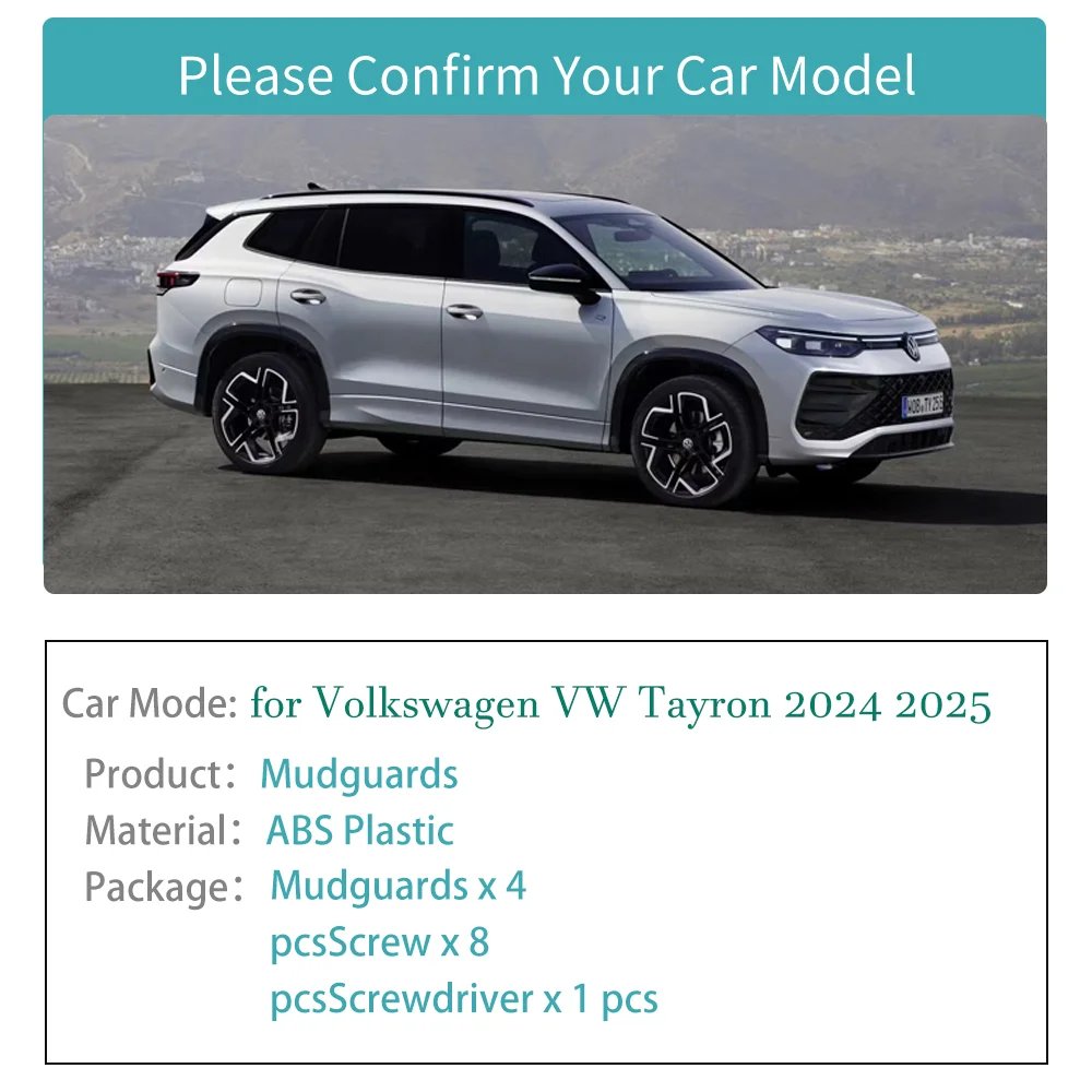 Volkswagen Tayron Tiguan 2024-2025 Mud Flaps Splash Guards